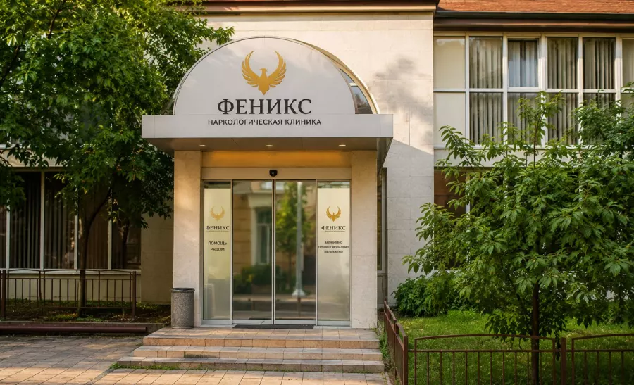 Вход в наркологическую клинику «Феникс» в Куйбышеве